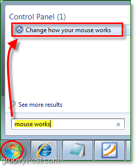Enter Mouse Works в меню Startt, чтобы найти окно изменения функции мыши
