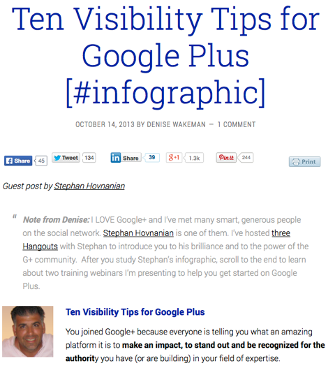 10 советов по наглядности Google Plus