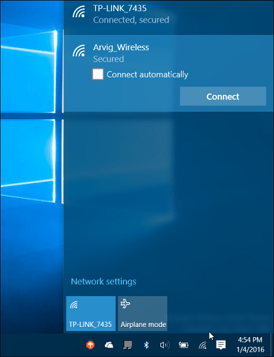 Сеть Windows 10