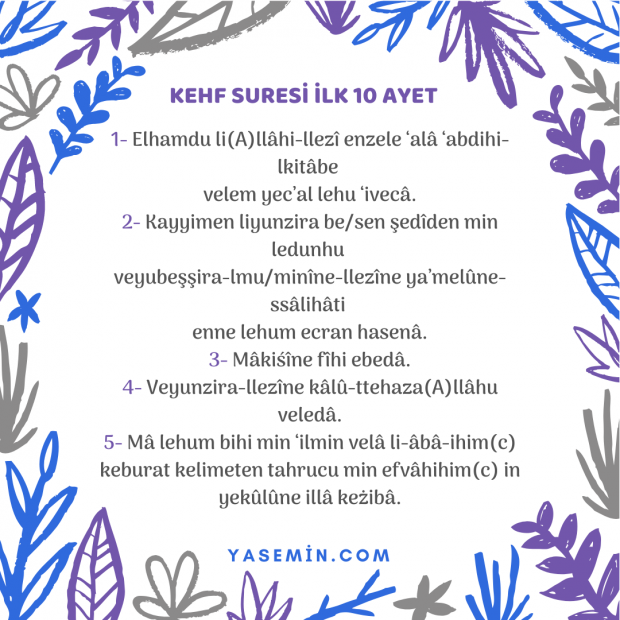 Чтение первых 5 стихов Сурат аль-Каф на турецком языке