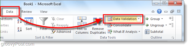 Как добавить раскрывающиеся списки и проверку данных в электронные таблицы Excel 2010
