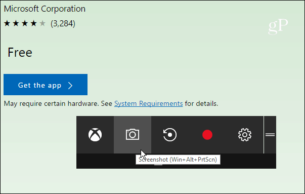 Как сделать снимок экрана в Windows 10 с Xbox Game DVR