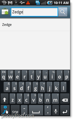 поиск на рынке Android для Zedge