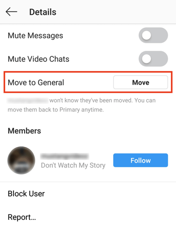 Управление сообщениями в папке входящих сообщений профиля создателя Instagram, шаг 1.
