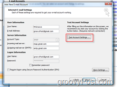 Проверьте настройки учетной записи GMAIL IMAP в Outlook 2007