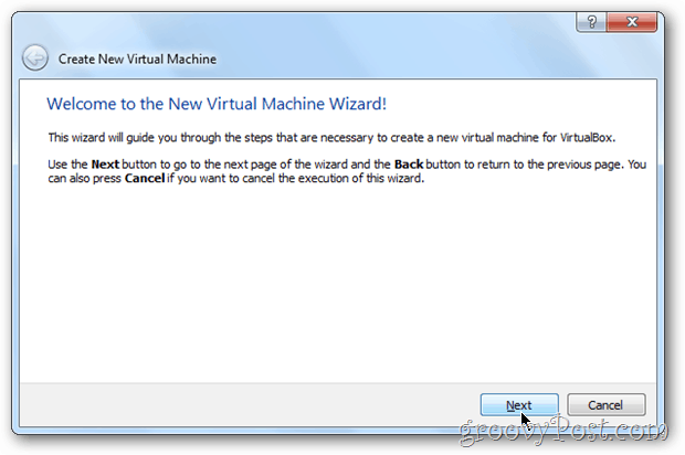 VirtualBox Wizard для Windows 8