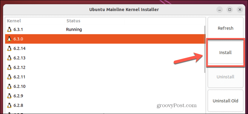 ubuntu установить ядро ​​​​в основную ветку