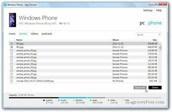 Windows Phone 8 Windows Phone приложение синхронизации с ПК
