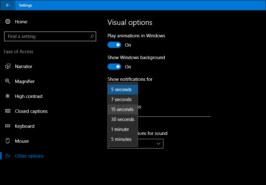 Как сохранить уведомления Windows 10 на экране дольше