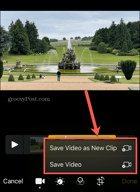 iphone сохранить видео как новый клип