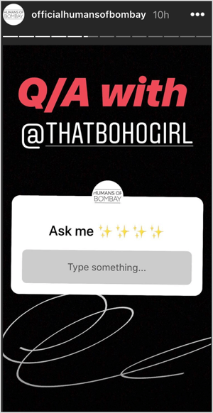 Наклейка с вопросами в Instagram Stories с вопросами для AMA.