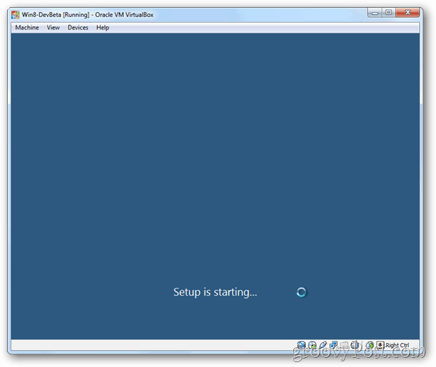 Установка VirtualBox для Windows 8 начинается