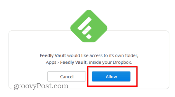 Feedly бета Dropbox хранилище позволяют БД