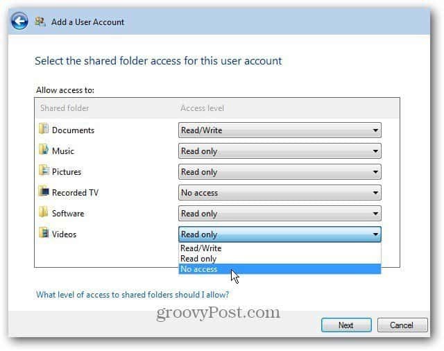 Добавить или удалить учетную запись пользователя в Windows Home Server 2011
