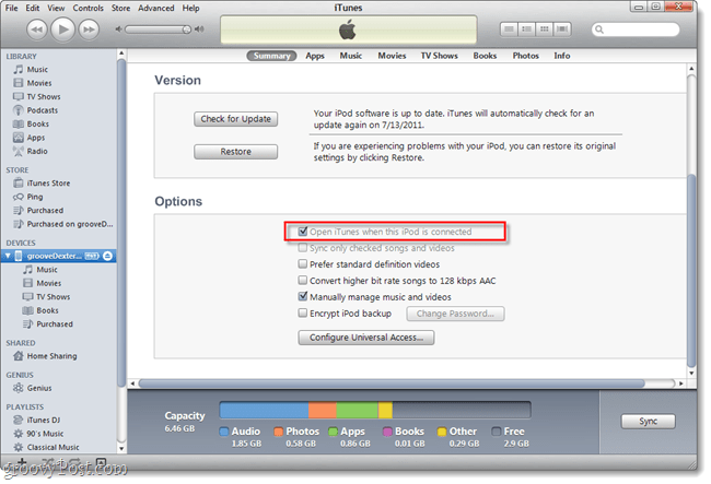 Как остановить автоматический запуск iTunes при подключении iPhone или iPod