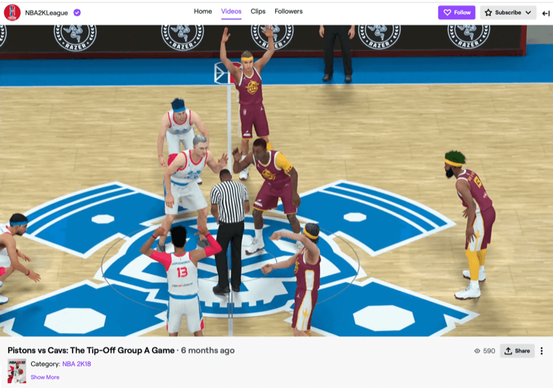 Игра лиги NBA2k на Twitch