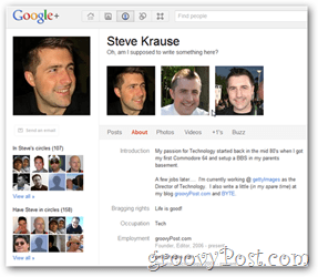 Стив Краузе Google + профиль