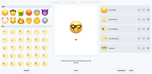 Используйте phlntn emojibuilder для создания собственных эмодзи.
