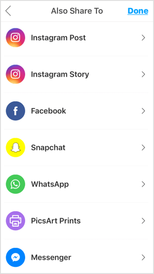 Мобильные приложения, такие как PicsArt, позволяют делиться своими фотографиями в Instagram, Facebook и других платформах.