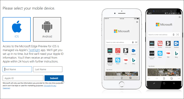 Веб-браузер Microsoft Edge скоро выйдет на iOS с Android