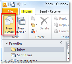создать новую электронную почту Outlook 2010