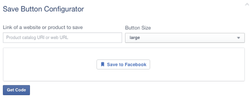 кнопка сохранения facebook установлена ​​на пустой URL