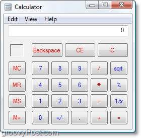 старый Windows Vista калькулятор