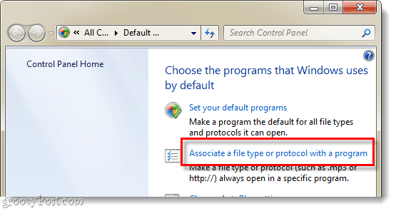 Связать тип файла с программой