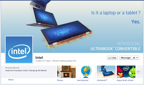 Intel facebook