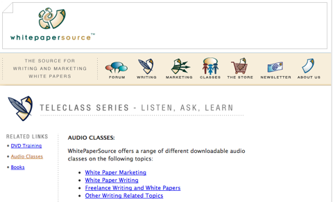белый документ исходные классы аудио
