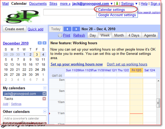 Синхронизировать Календарь Google с Outlook 2010