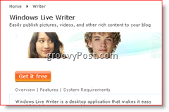 Страница загрузки Windows Live Writer 2008