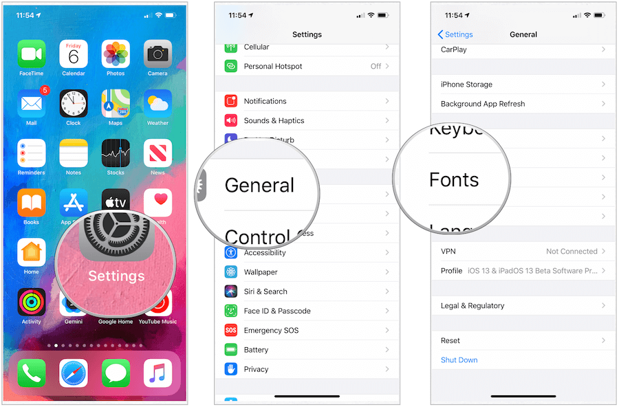 iOS 13 шрифты