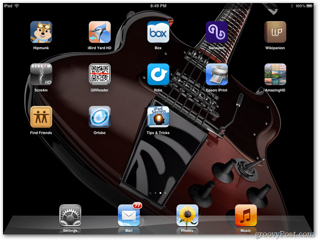 домашний экран iPad