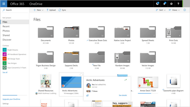 Обновление Microsoft OneDrive с улучшенным интерфейсом и опциями общего доступа