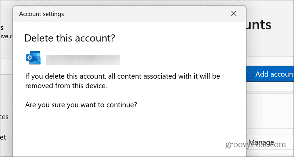 Как удалить сохраненные учетные записи электронной почты в Windows 11