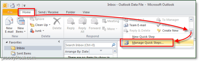 Как создать пользовательские быстрые шаги в Outlook 2010