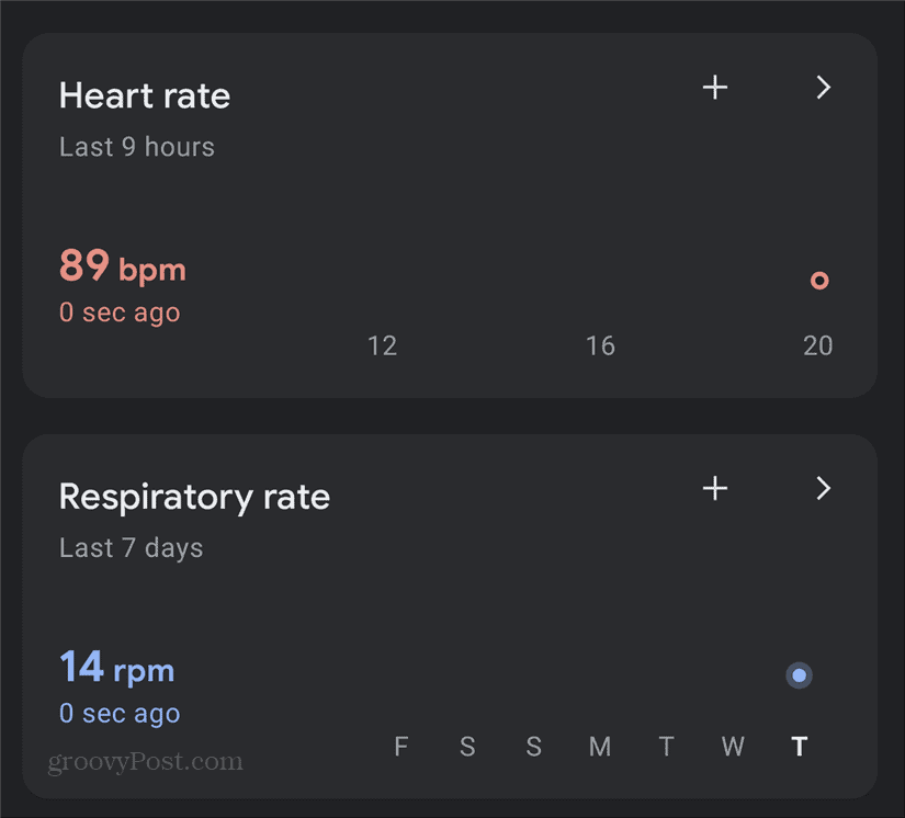 Панель мониторинга сердечного ритма Google Pixel