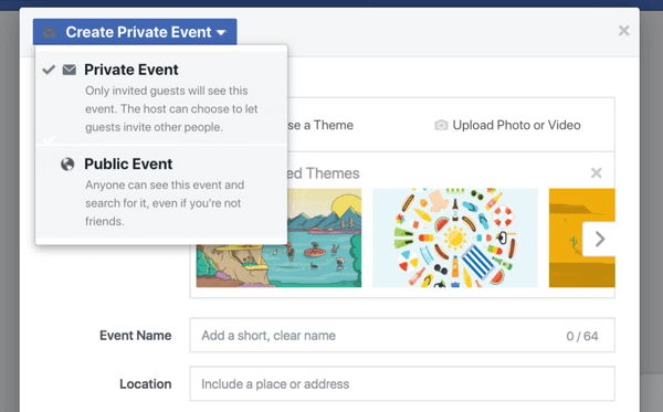 События Facebook дают вашему бизнесу возможность привлечь поклонников, подписчиков и клиентов на веб-семинар, презентацию продукта, торжественное открытие или другие торжества.