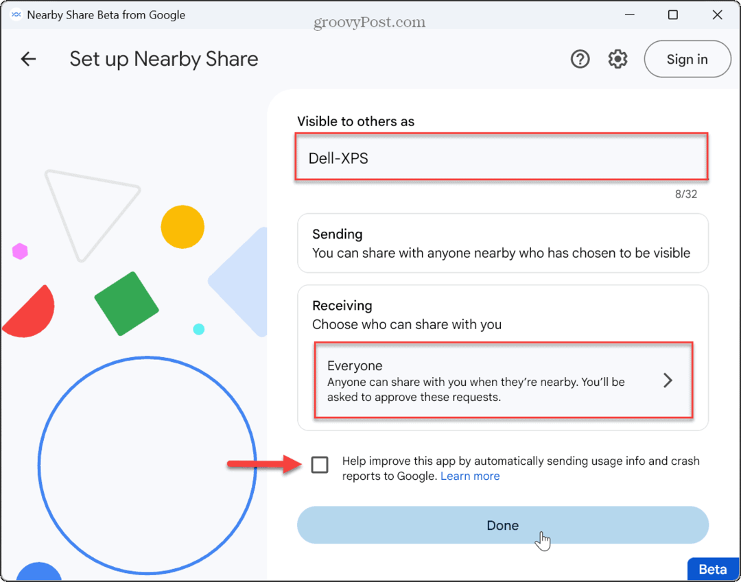 Как использовать Google Nearby Share в Windows 11