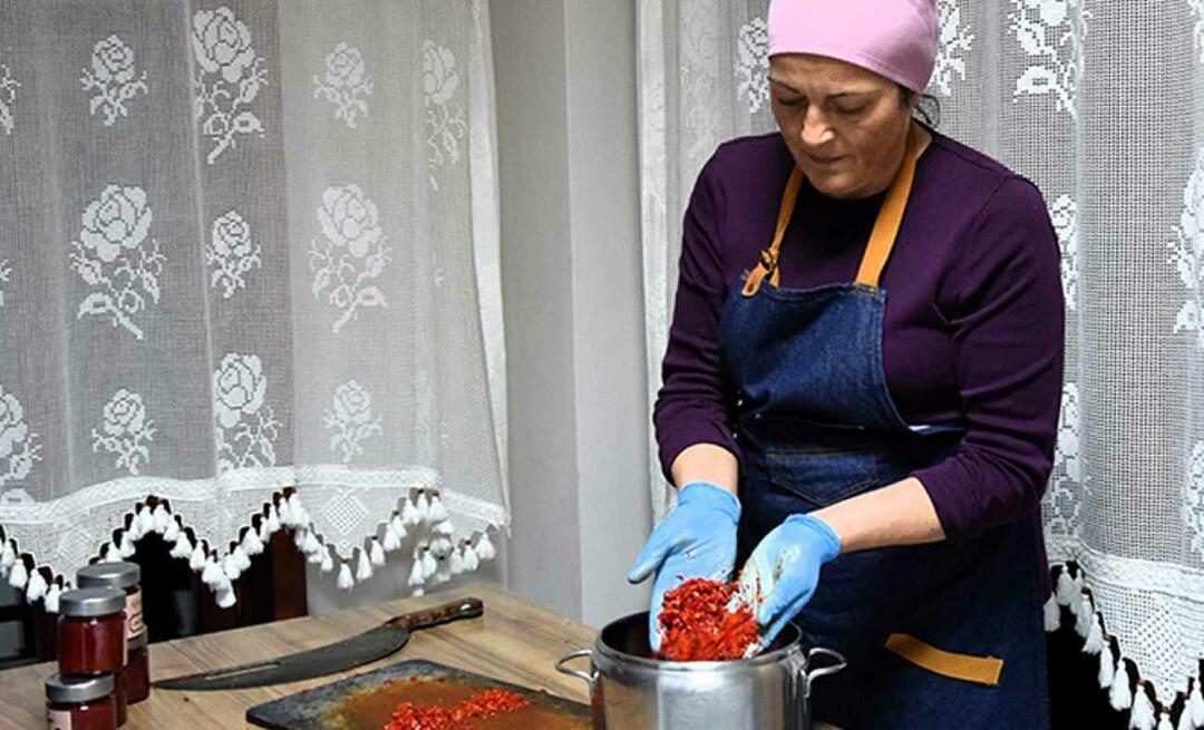 Женщины из Биледжика приготовили варенье из зарегистрированного острого перца Чукурёрена: самая сладкая форма боли!