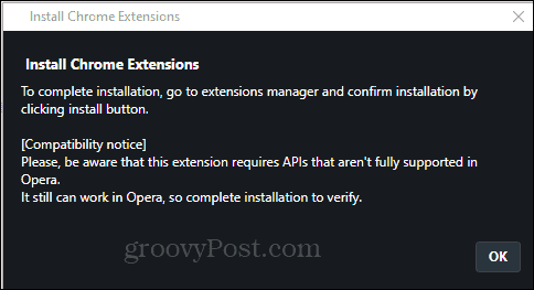Opera Установить расширение Chrome установить подтверждение