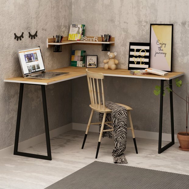 Асимметричный дизайн стола и журнального столика