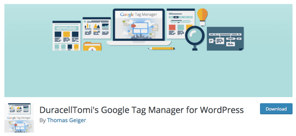Крис рекомендует плагин DuracellTomi Google Tag Manager для WordPress.