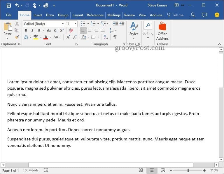 Как вставить текст Lorem Ipsum в Microsoft Word 2010 и 2007