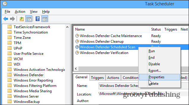 Как запланировать Защитник Windows для автоматического сканирования в Windows 8.1