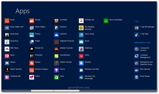 Найти все приложения, установленные в Windows 8 (Обновлено для 8.1)