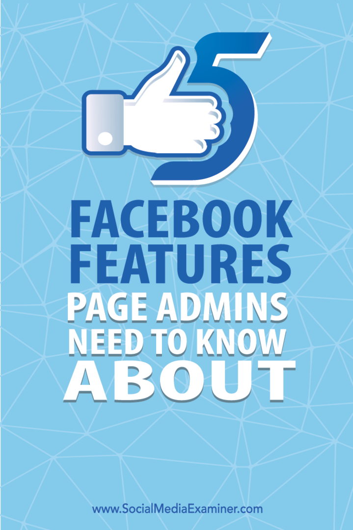 пять функций facebook для администраторов страниц