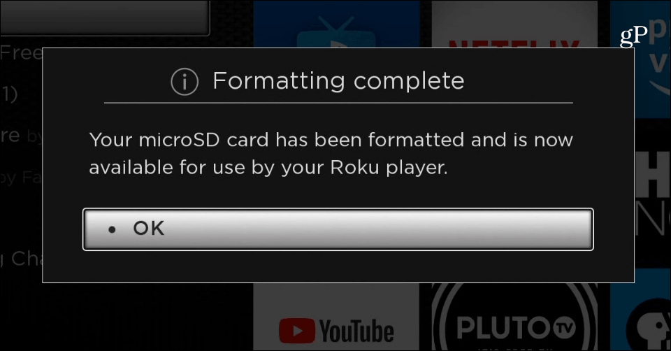 Формат карты microSD Roku Ultra Complete