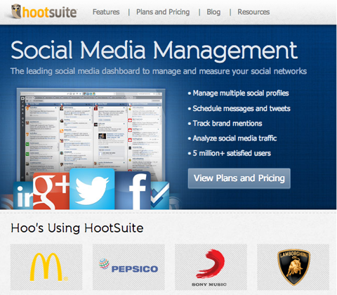 панель управления hootsuite